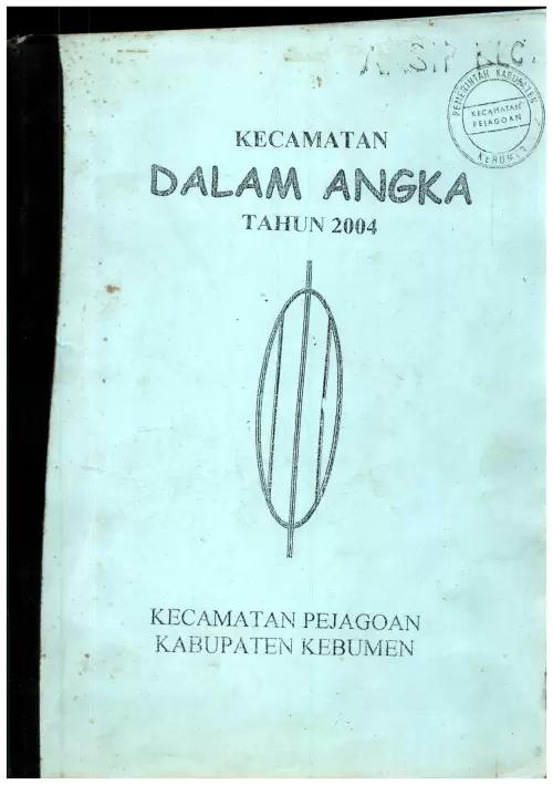 Kecamatan Dalam Angka Tahun 2004 Kecamatan Pejagoan Kabupaten Kebumen