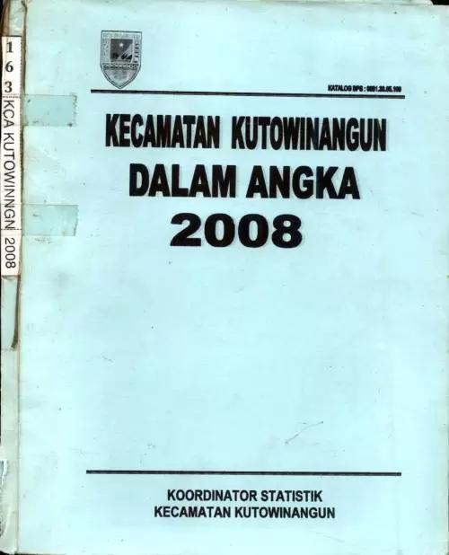 Kecamatan Kutowinangun Dalam Angka 2008