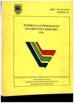 Pemerataan Pendapatan Di Kabupaten Kebumen 1994