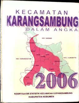 Kecamatan Karangsambung Dalam Angka 2006