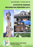 Statistik Daerah Kecamatan Kebumen 2013