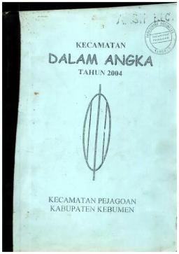 Districts In Figures 2004, Pejagoan District, Kebumen Regency