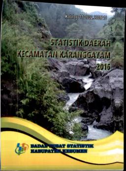 Karanggayam District Regional Statistics 2016