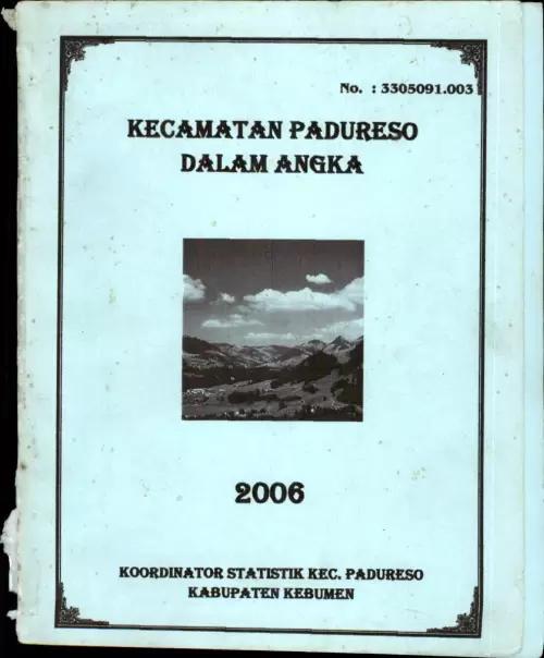 Kecamatan Padureso Dalam Angka 2006