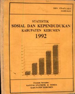 Statistik Sosial Dan Kependudukan Kabupaten Kebumen 1992