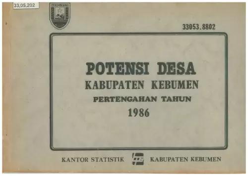 Village Potential of Kebumen Regency Mid-1986