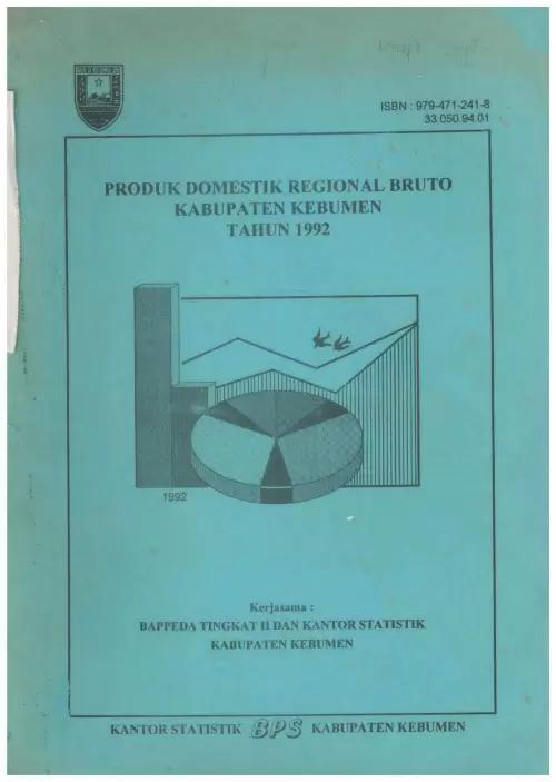 Kebumen Regency Gross Regional Domestic Product 1992