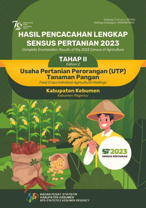 Hasil Pencacahan Lengkap Sensus Pertanian 2023 - Tahap II:  Usaha Pertanian Perorangan (UTP) Tanaman Pangan Kabupaten Kebumen