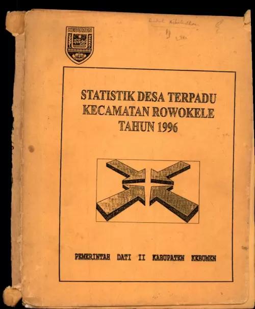 Statistik Desa Terpadu Kecamatan Rowokele 1996