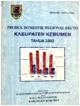 Produk Domestik Regional Bruto Kabupaten Kebumen 2003