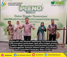 BPS Kabupaten Kebumen mengikuti Pleno Provinsi dalam Rangka Harmonisasi EPSS