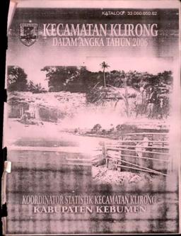 Kecamatan Klirong Dalam Angka Tahun 2006