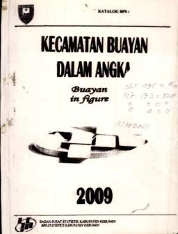 Kecamatan Buayan Dalam Angka 2009